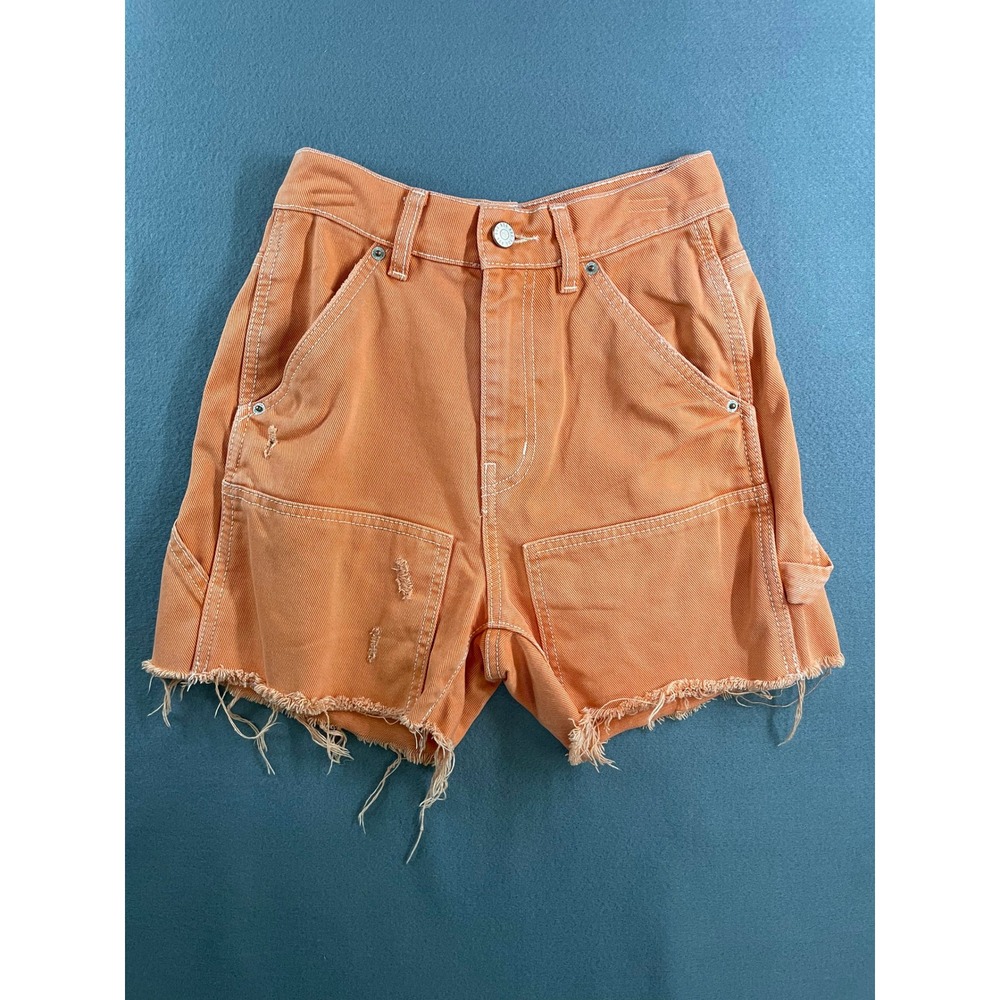 BDG‎ Urban Outfitters Carpenter Shorts Streetwear Gorpcore Boho Orange Denim 24